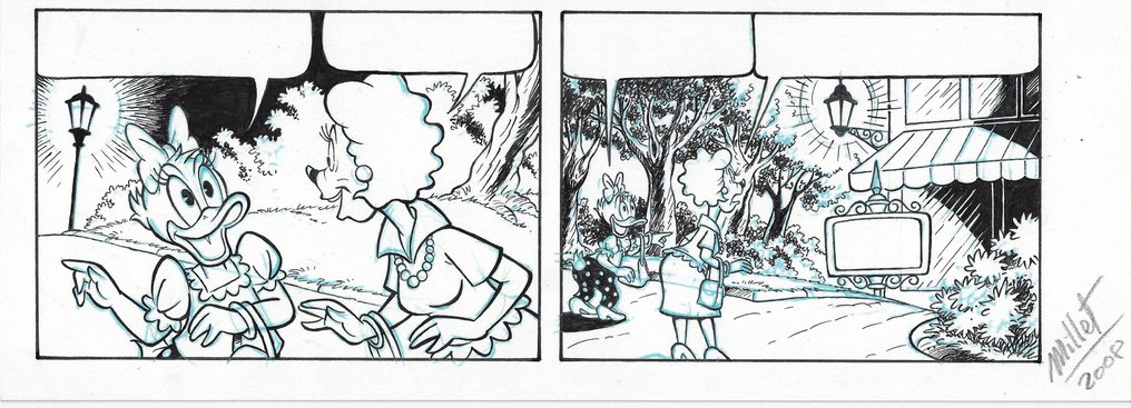 Millet, - 1 Pencil drawing - pato donald - 2008 #3.2