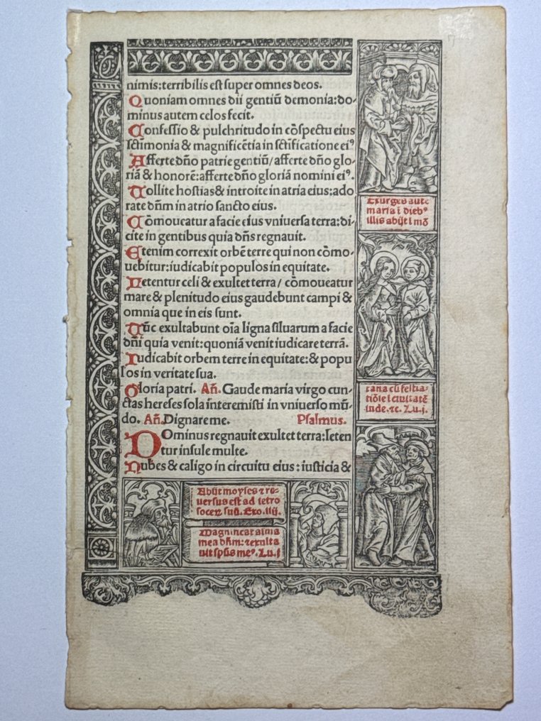 Paris, Thielman Kerver, 1505 - Printed Book of Hours on paper with full woodcut engraved borders (10 pictures) - 1505 #1.0