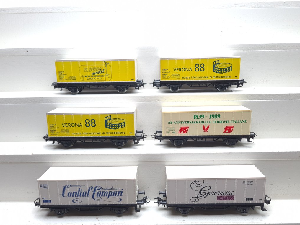 Märklin H0 - 4481 - Τρένο μοντελισμού μεταφοράς εμπορευμάτων (6) - 6x κοντέινερ φορτηγά ιταλικής κατασκευής. - FS #1.0