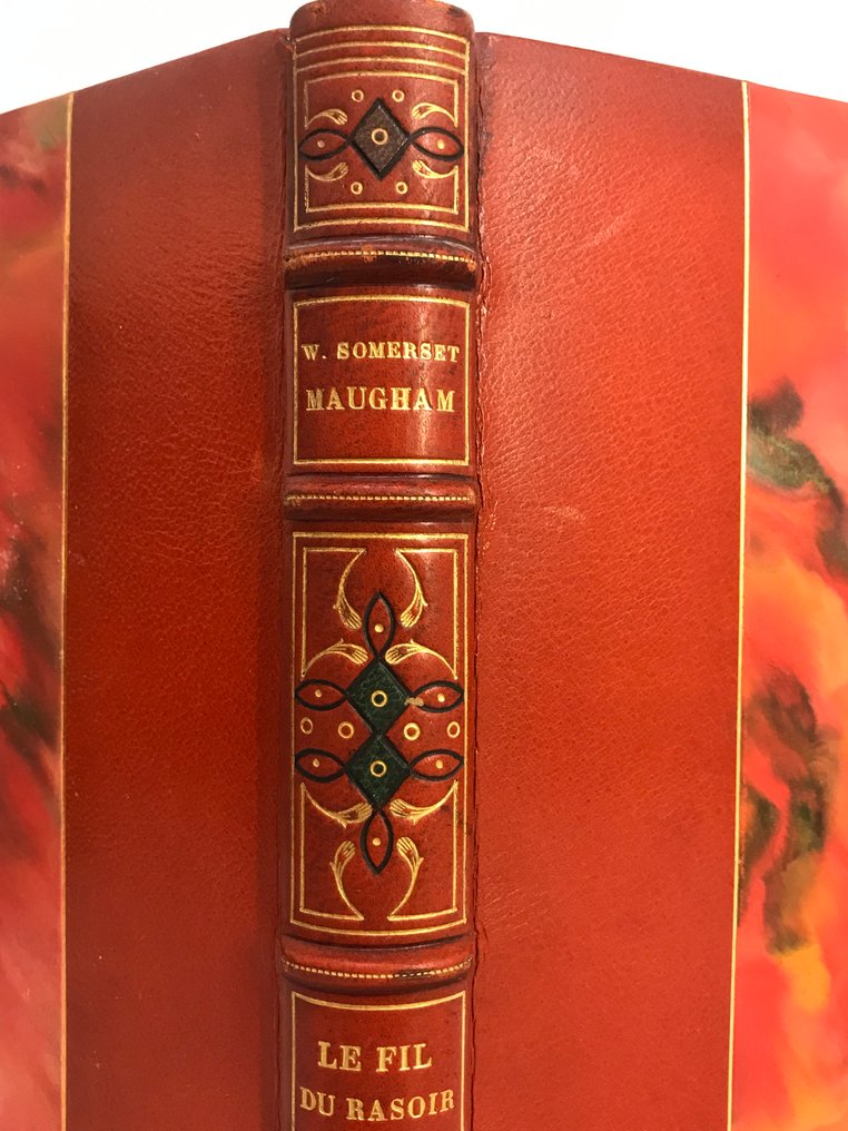 William Somerset Maugham / Renée L'Oungre - Le Fil du Rasoir [Reliure mosaïquée de Saulinier, ex. numéroté] - 1947 #2.1