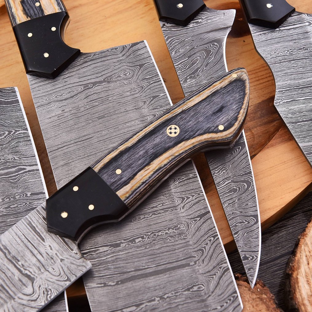 廚刀 - Chef's knife - 折叠钢、帕卡木和树脂 - 北美 #1.0