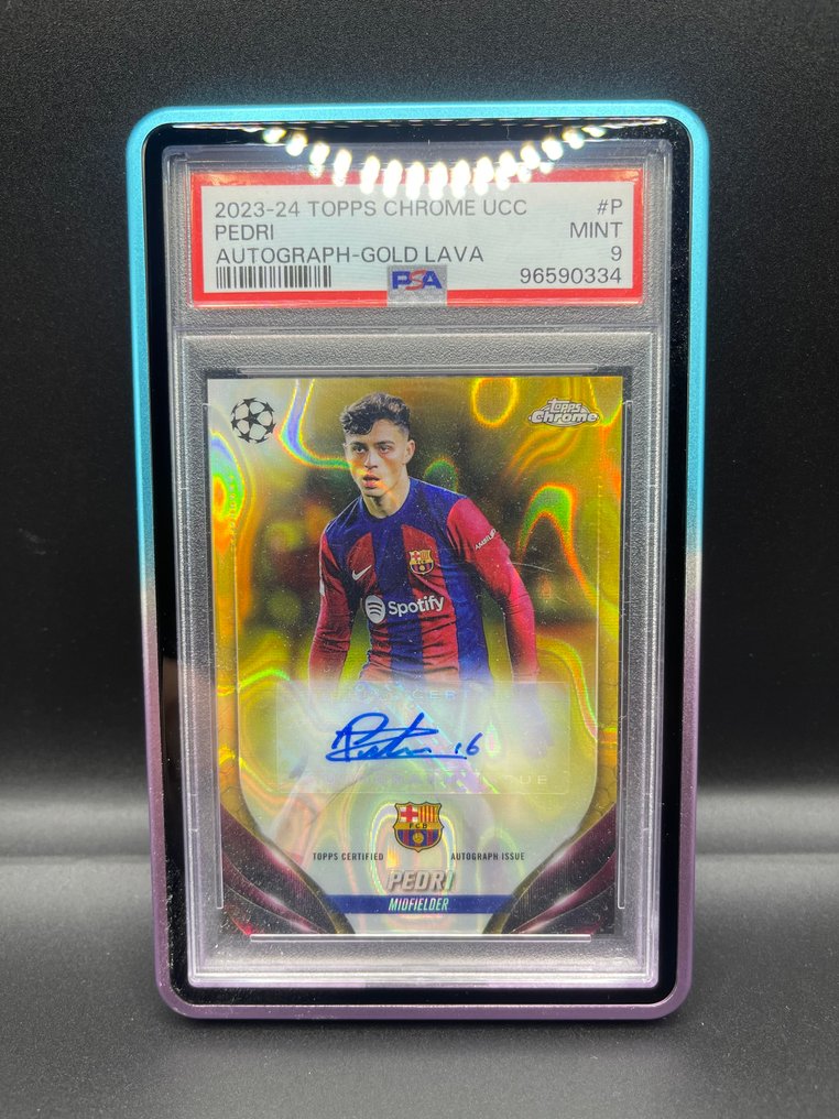 2023/24 Topps Chrome UCL Pedri #P Autographed - PSA 9 Graded card #1.0