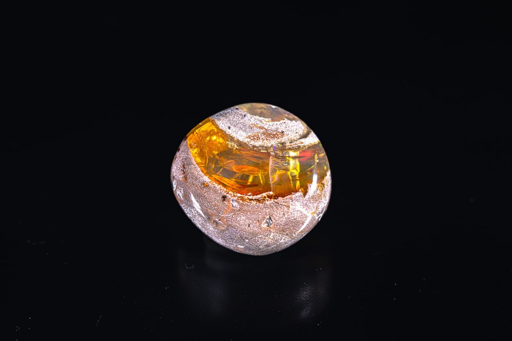 Εξαιρετικό Μεξικανικό Οπάλ Φλόγας 4,06 καράτια - χωρίς τιμή ελάχιστης προσφοράς. - Ύψος: 11.5 mm - Πλάτος: 10.6 mm- 0.81 g - (1) #4.3