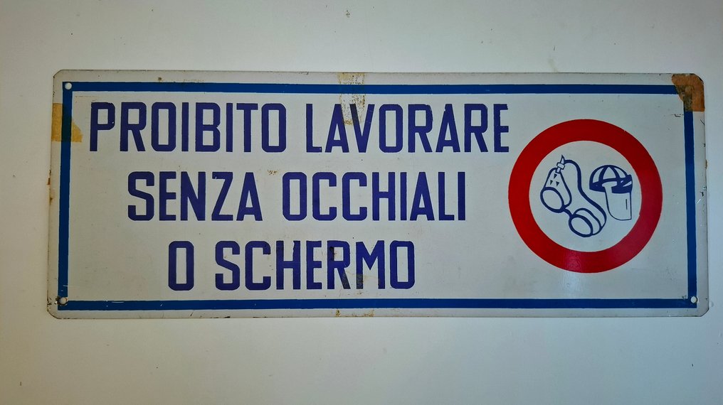 Targa smaltata skylt - Skylt - Metall #1.0