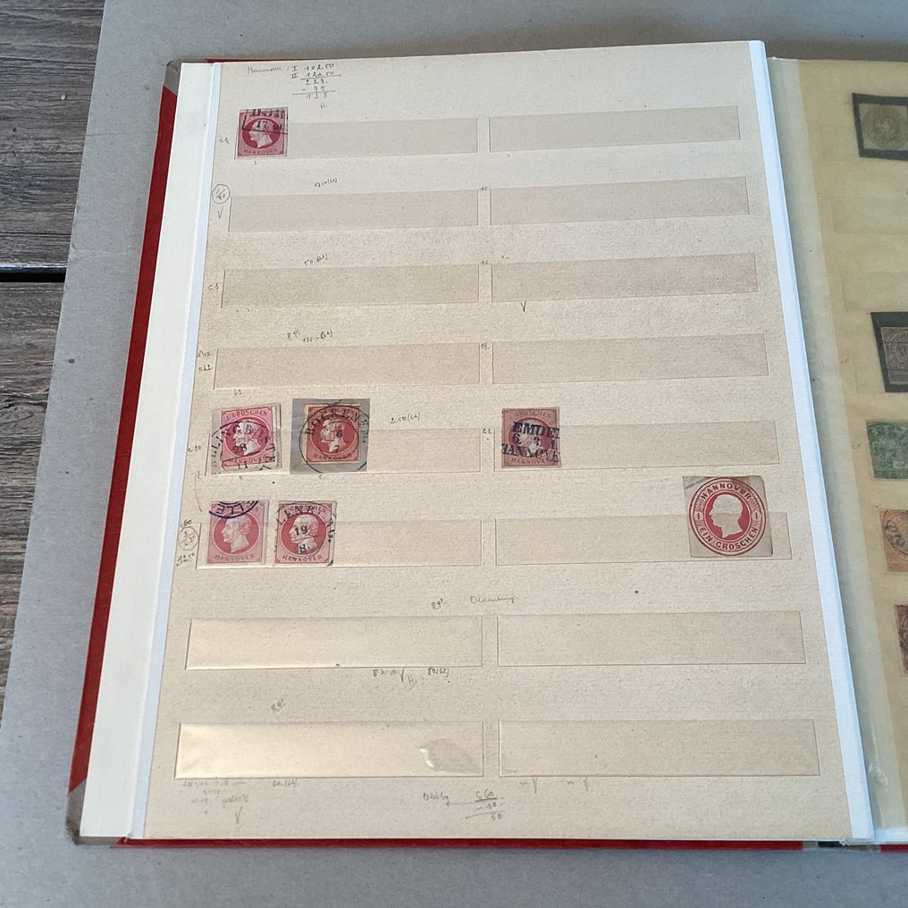 德国 1855/1880 - 股票簿：旧德意志诸国 汉诺威、NDP、普鲁士和萨克森 - Michel #2.1