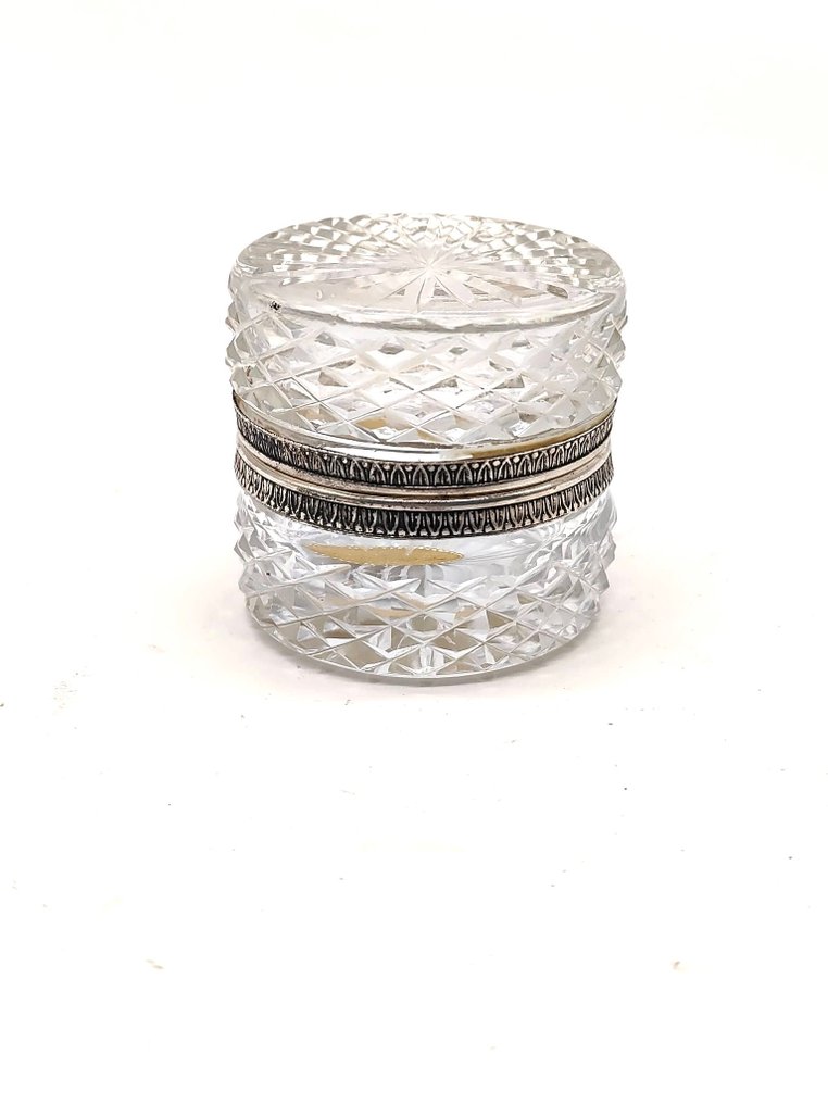 珠寶箱 - 镀银金属边框的弯曲玻璃首饰盒（重226克） #1.0