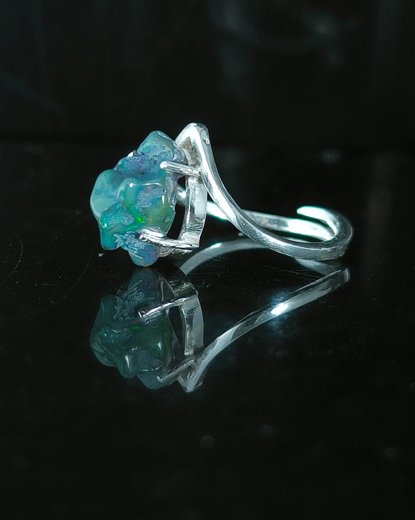 Opala - Prata - Anel de amuleto #1.0