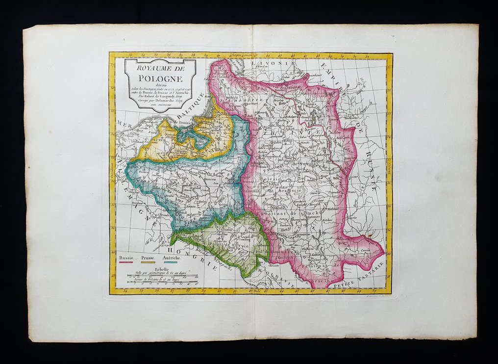 欧洲 - 波兰 / 立陶宛 / 东北欧 / 克拉科夫 / 波罗的海地区 / 普鲁士 / 里加; R. de Vaugondy - Royaume de Pologne - 1781-1800 #1.0