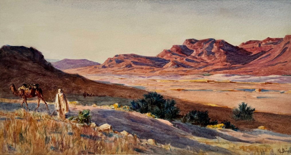 Alphonse Birck (1859-1944) - Bedouin In A Desert #1.0