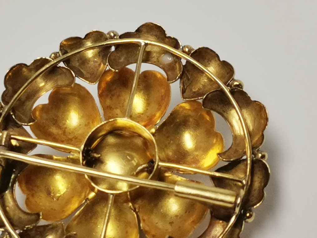 Rintaneula - 18 kt. Keltakulta Timantti (Luonnollinen) - antiikki #2.1