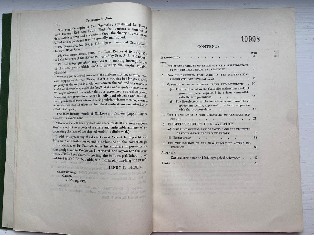 Erwin Freundlich/ Albert Einstein - Einstein's Theory of Gravitation. - 1922 #4.3