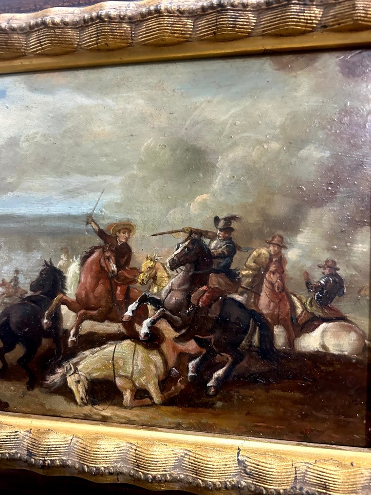 Scuola fiamminga (XIX) - Scena di Battaglia a cavallo #1.0