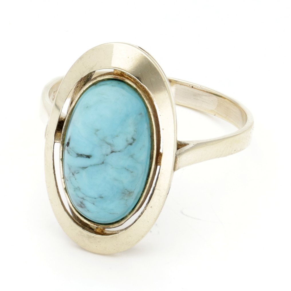 戒指 - 8K包金 黄金 - 绿松石 #1.0