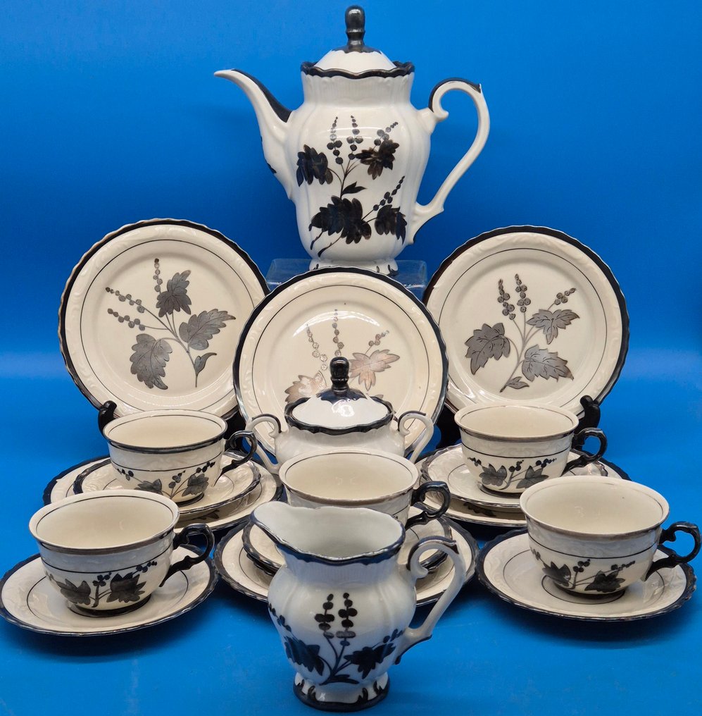 RW Bavaria – Handgemaltes Porzellan-Kaffeeservice mit floralem Dekor - 咖啡套装 - 瓷 #1.0