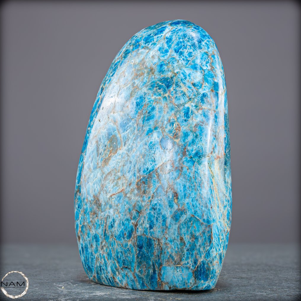 天然天蓝色磷灰石 自由形式- 1277.65 g #3.2