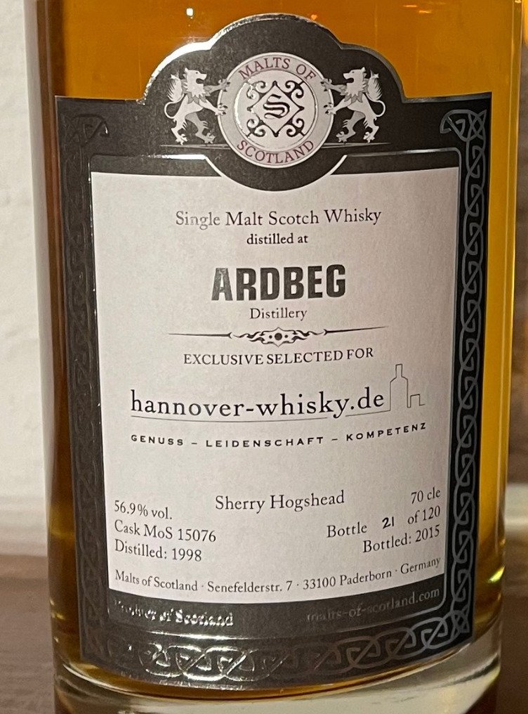 Ardbeg 1998 for hannover-whisky.de - Malts of Scotland  - 70cl #1.0