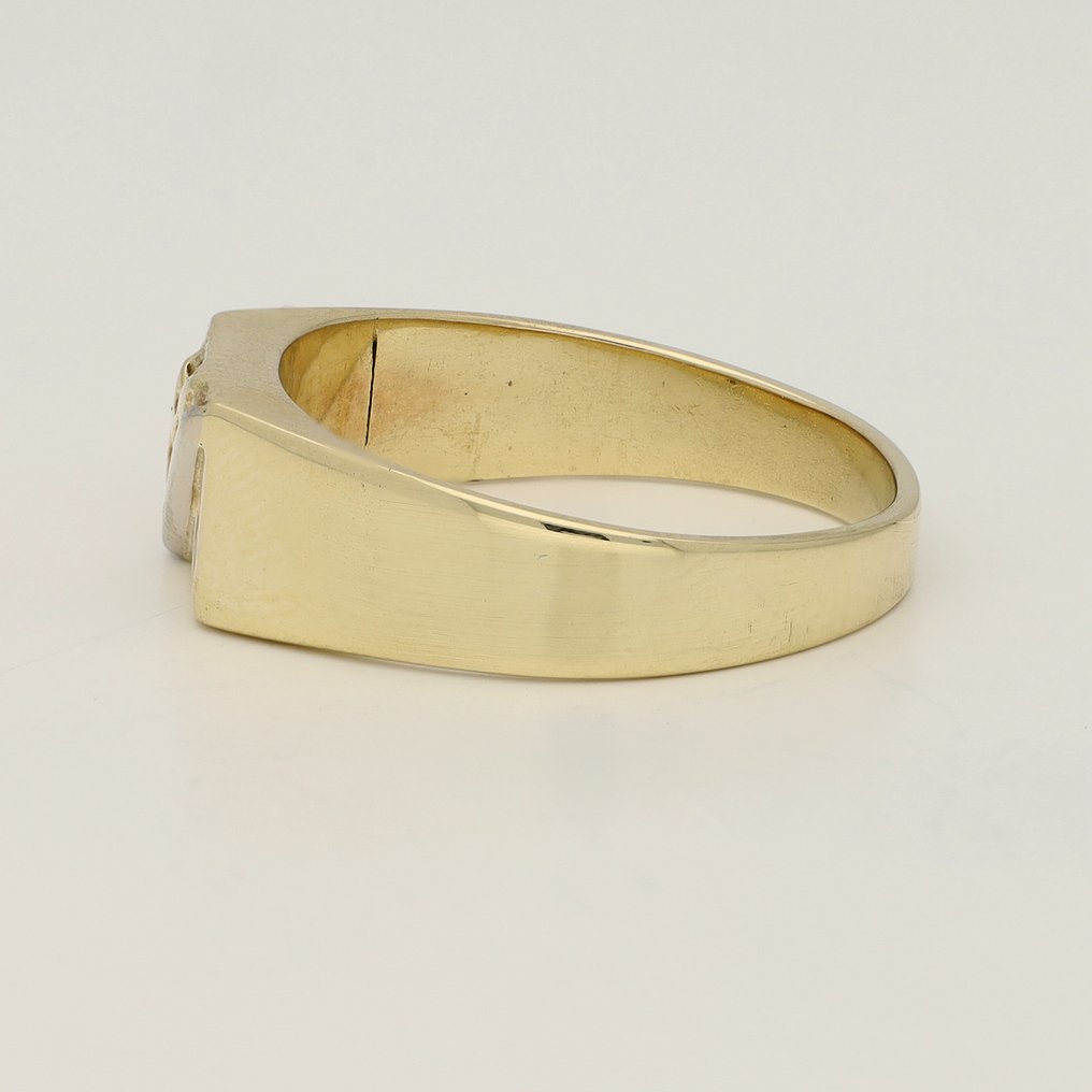 Δαχτυλίδι - 14 καράτια Κίτρινο χρυσό -  0.05ct. tw. Διαμάντι (Φυσικό)  #2.1