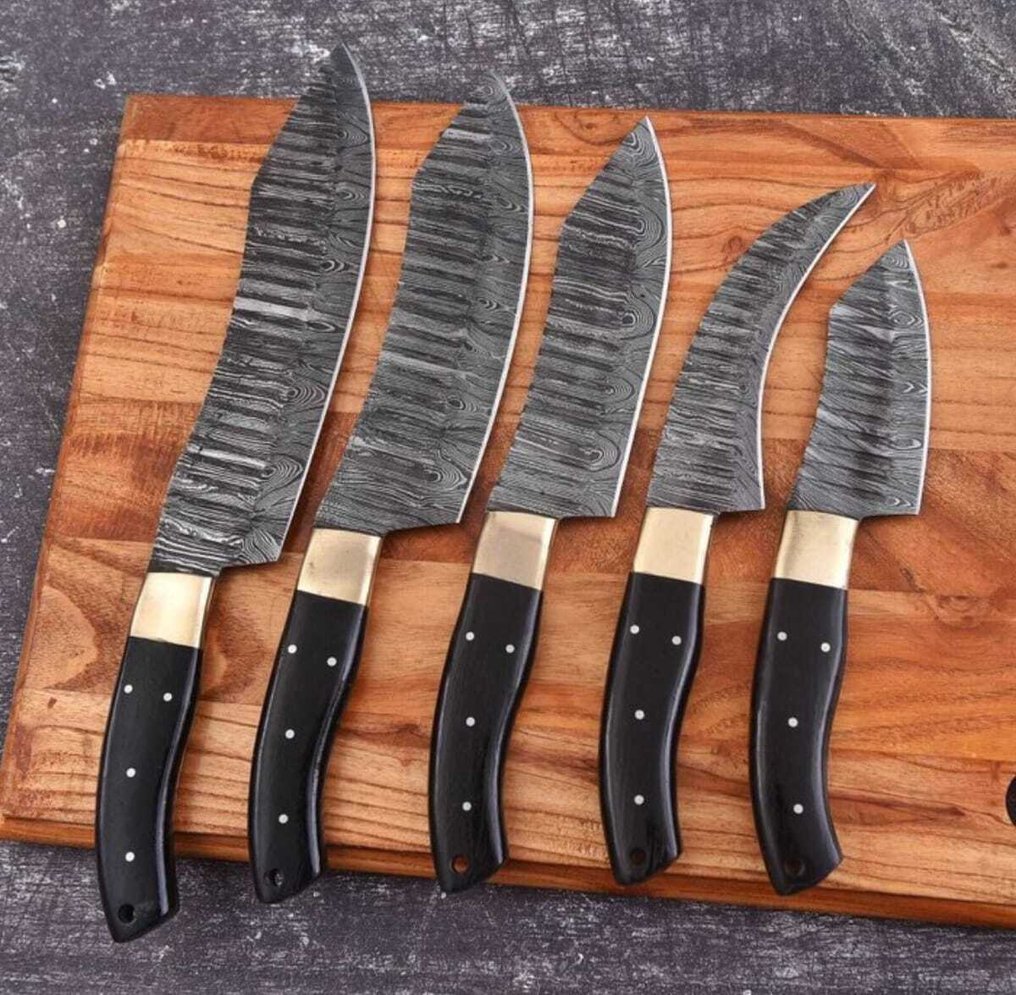 Μαχαίρι κουζίνας - Chef's knife - Διπλωμένο ατσάλι, ρητίνη με μπρούντζινες επενδύσεις - Βόρεια Αμερική #4.3