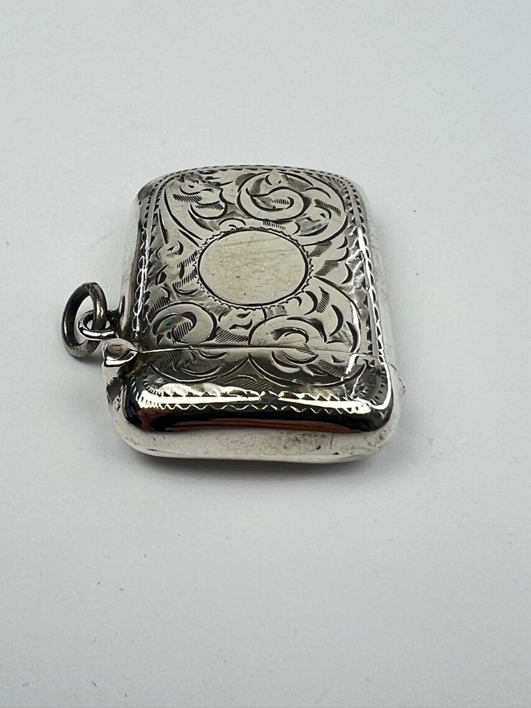 Joseph Cook & Son - Θήκη Vesta - Πυργοδέσποινα - .925 silver - Βικτωριανό χαραγμένο βέστα #4.3