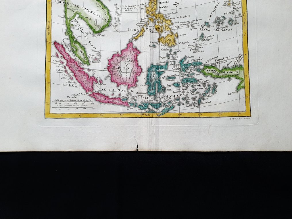 Ασία - Φιλιππίνες / Ανατολικές Ινδίες / Ασία / Βόρνεο / Ταϊλάνδη / Τζάβας / Μπανγκόκ / Σουμάτρα; R. de Vaugondy - Les Isles de la Sonde, Moluques, Philippines, Carolines et Mariannes - 1781-1800 #3.2
