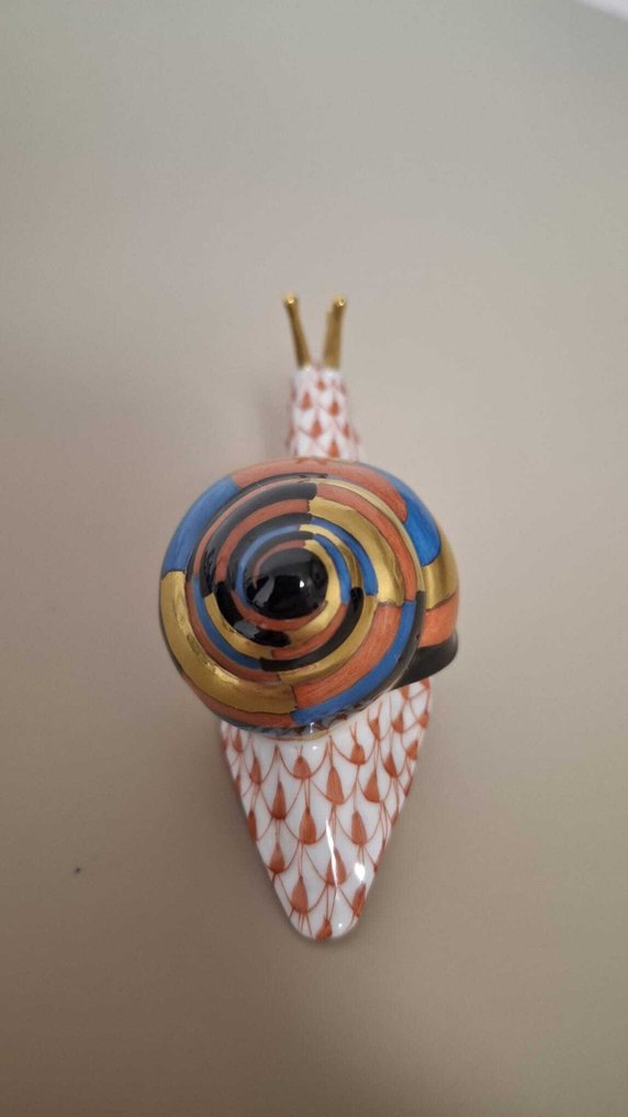 Herend - 小塑像 - Snail in Fishnet decor - 瓷器 #3.2