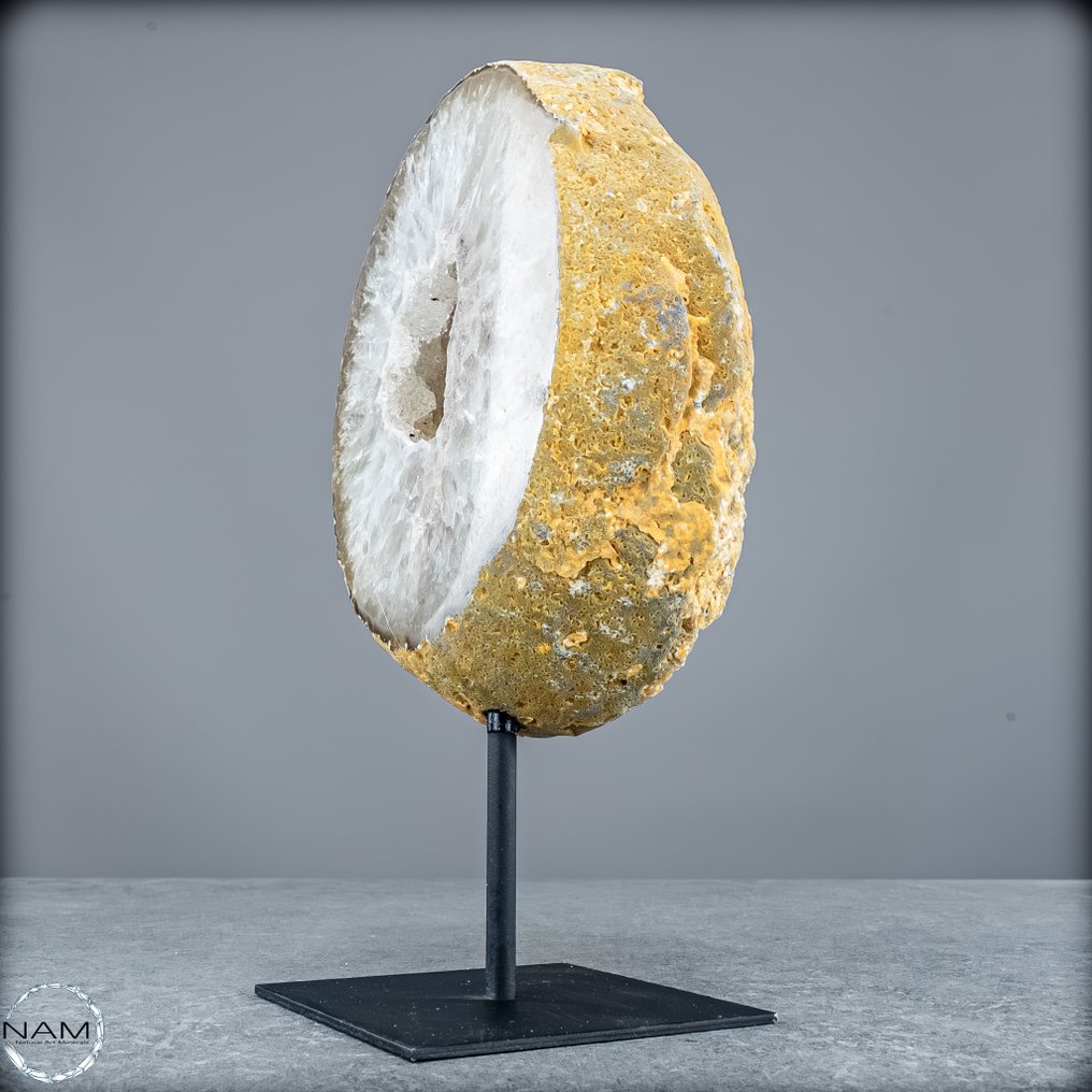 Natural Cut Geode Chalcedony & Agate On stand- 1785.42 g #4.3
