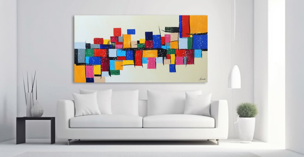 Monika Spiewak - Abstract - XXL - Oil Painting Stretched On The Frame - Ready To Hang - 1/1 Unique Piece #1.0