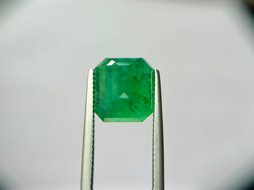 No reserve price - 1 pcs Green Emerald - 8.41 ct - Lotus Gemology - INTENSE GREEN EMERALD #2.1