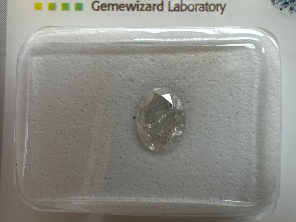 No Reserve Price - 1 pcs Diamond  (Natural)  - 0.50 ct - Oval - E - I2 - Gemewizard Gemological Laboratory (GWLab) #1.0