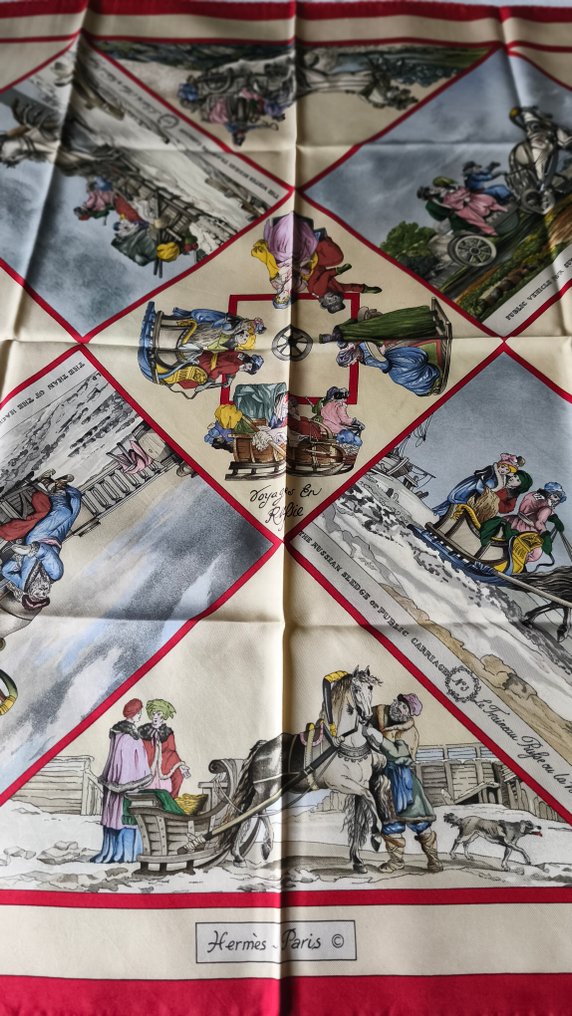 Hermès - VOYAGE EN RUSSIE by Loïc Dubigeon, rare et recherché - Könnyű selyem #1.0