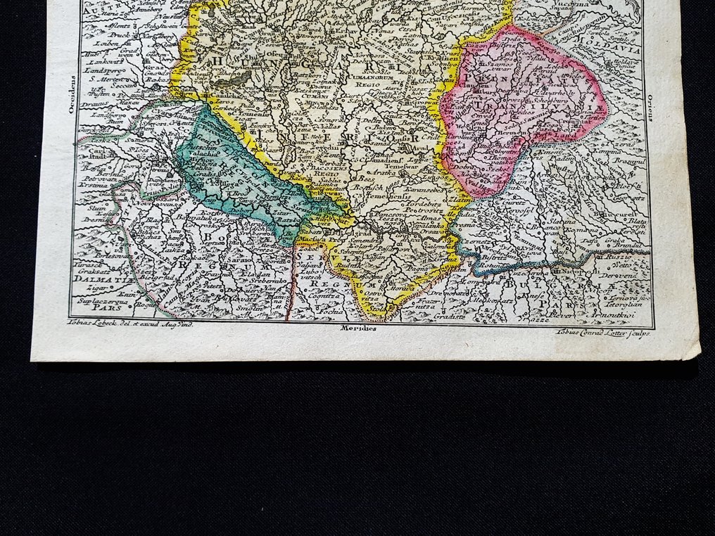 Europe - Hungary / Budapest / East Europe; Tobias Conrad Lotter - Regni Hungariae Tabula Generalis - 1721-1750 #3.2