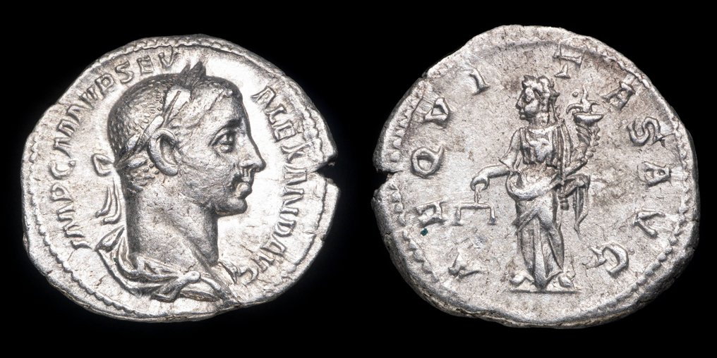 Rooman imperiumi. Severus Alexander (222-235). Denarius AEQVITAS AVG  (Ei pohjahintaa) #1.0