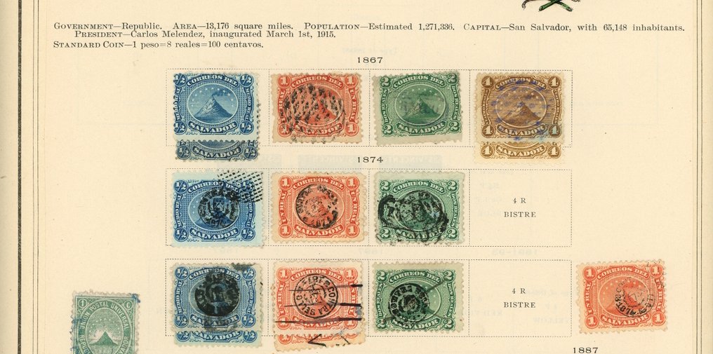 薩爾瓦多 1867 - 萨尔瓦多，非常精彩的收藏，从经典、邮票、税务、官方、双重……一直关注到现在。 #1.0