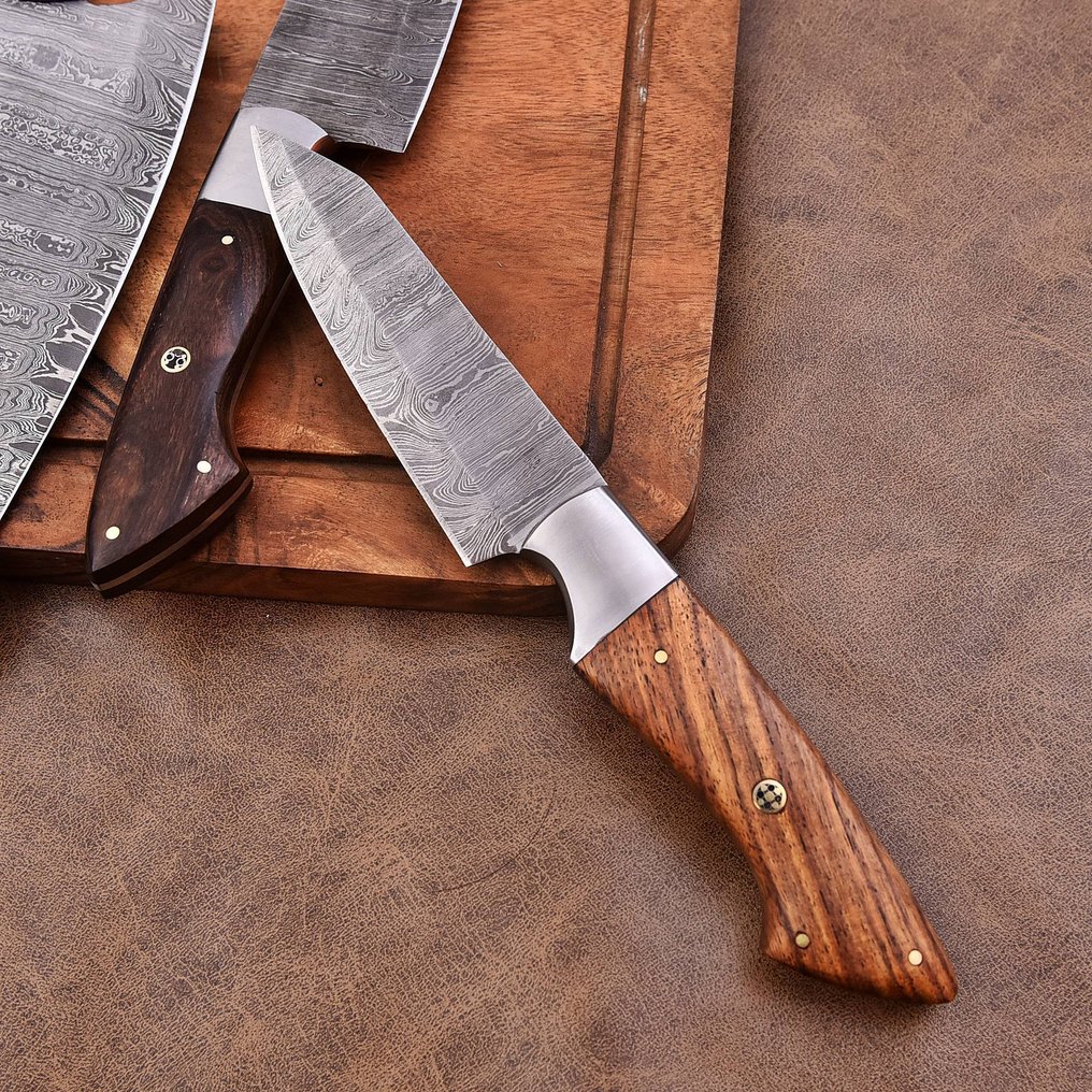 Konyhakés - Chef's knife - Hajtogatott acél, fa - Észak-Amerika #4.3