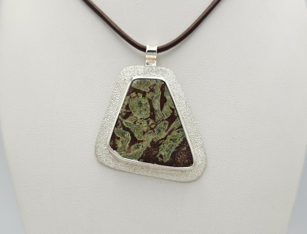 Kostis Bacharidis - Argent - Pendentif - Jasper de l'île grecque #3.2