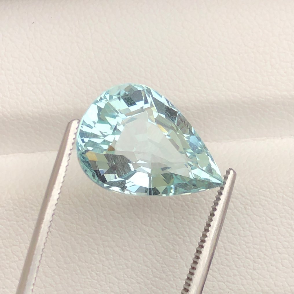 χωρίς τιμή ασφαλείας - 1 pcs  Μπλε, Πράσινο Ακουαμαρίνης  - 6.43 ct - International Gemological Institute (IGI) #1.0