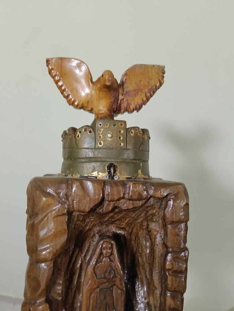 宗教木雕祭坛 - 31 厘米 - 木 - 1940-1950 #3.2