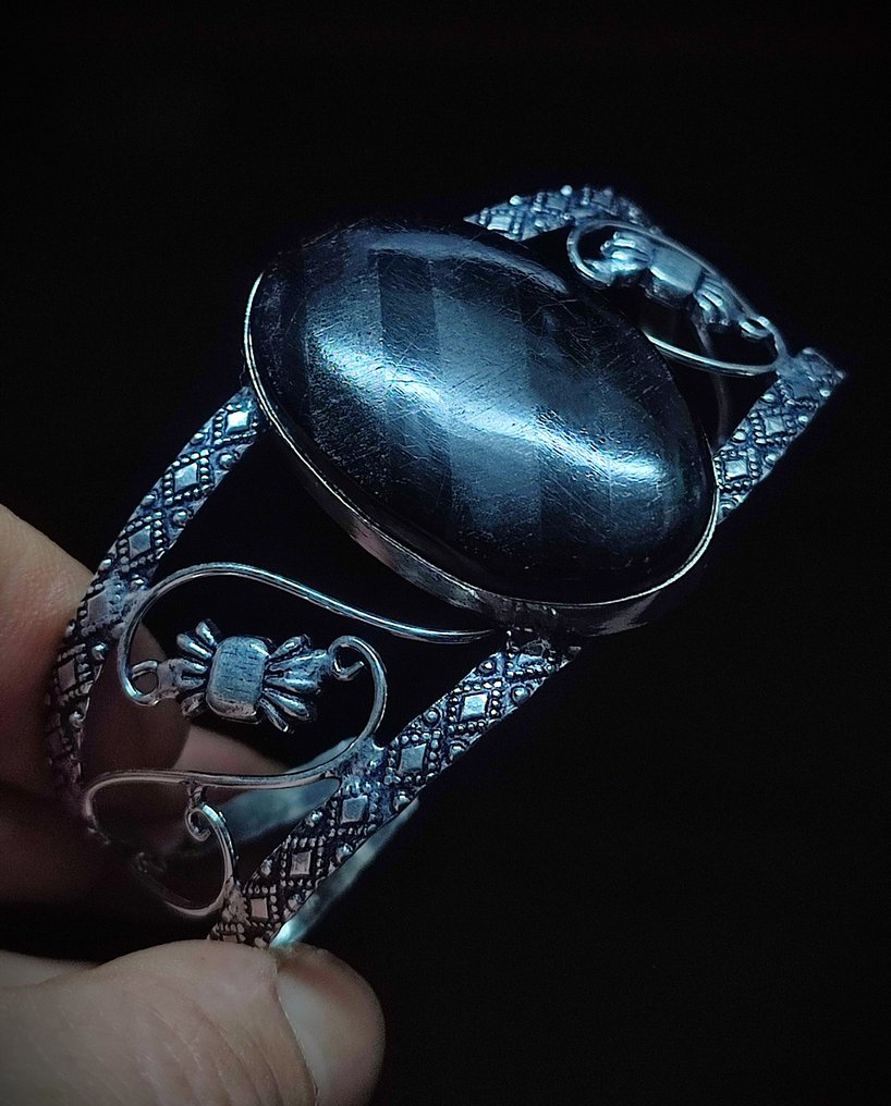 无底价 – 精美手工925银手链,采用Hypersthene(天青石)和Velvet Labradorite(天鹅绒拉长石)材质 - 墜飾 #4.3