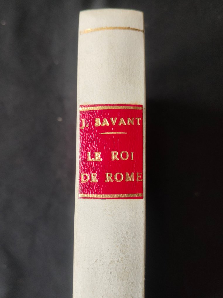 Savant, Aubry, Dumas, Bonaparte Napoleone e Letizia, Merezkovskij - Lotto di 6 libri su Napoleone Bonaparte in rilegatura pregiata (uno autografato) - 1934-1954 #2.1