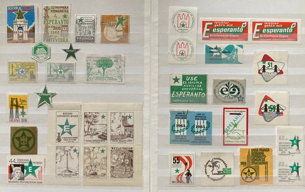 Spain - Local issues 1963 - Esperanto. Collection of vignettes from different countries. Spain and Europe. #1.0