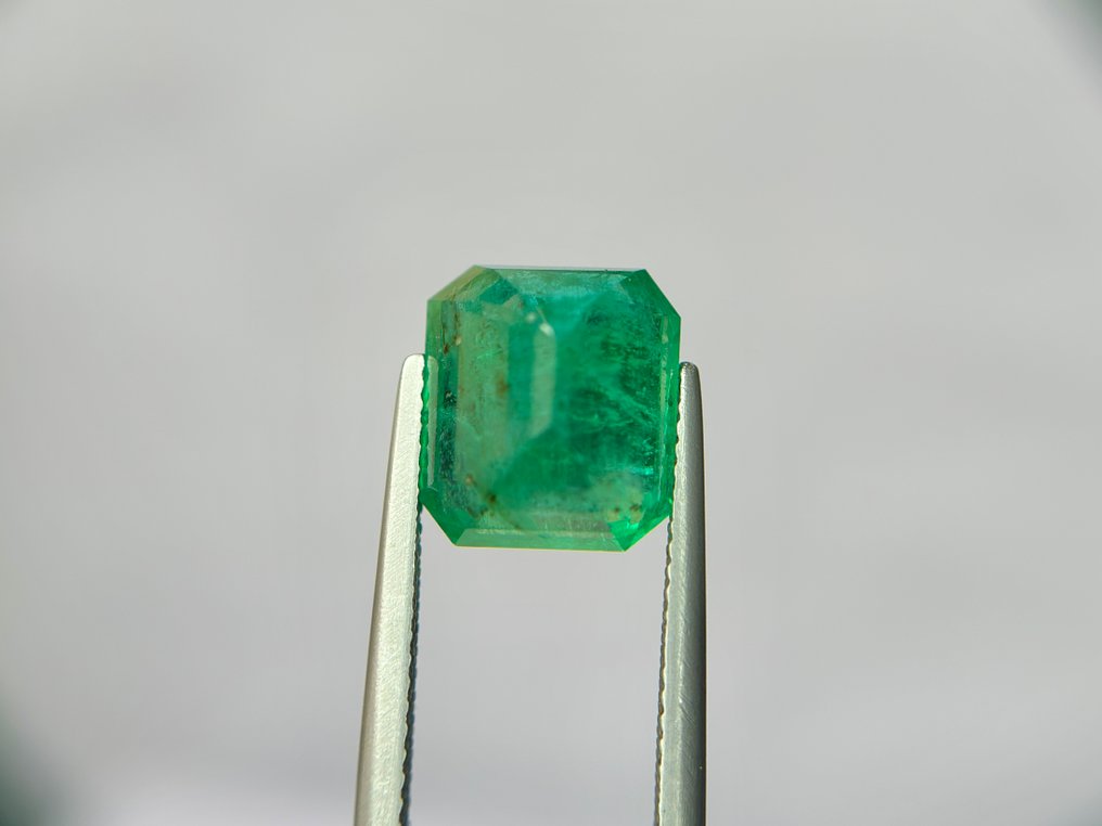 No reserve price - 1 pcs Green Emerald - 6.05 ct - Lotus Gemology - MINOR OIL INTENSE GREEN #2.1