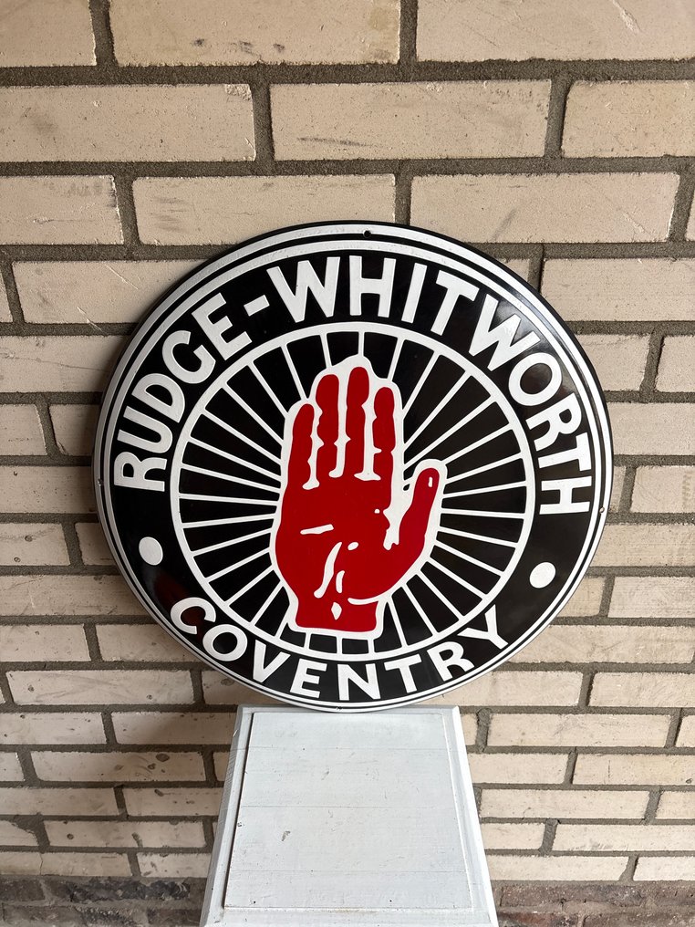 Emaille reklámtábla - Rudge-Whitworth Coventry – emaille bord – meerdere lagen emaille – Engeland – ca. 2000 - Zománc jel - Zománc #1.0