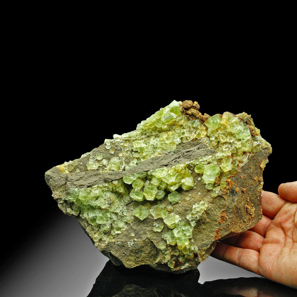 Museum-Grade Fluorite Crystals on matrix - Height: 23 cm - Width: 8 cm- 2.72 kg #1.0