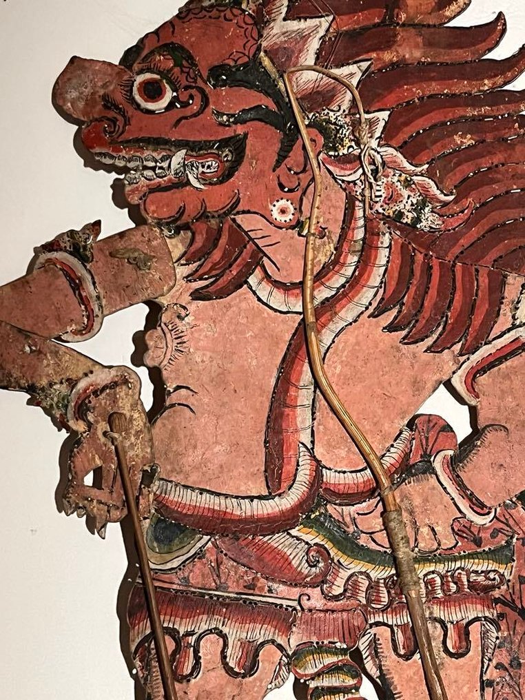 4个影子木偶 - 皮革 - 印度尼西亞 - 20世紀初 #2.1