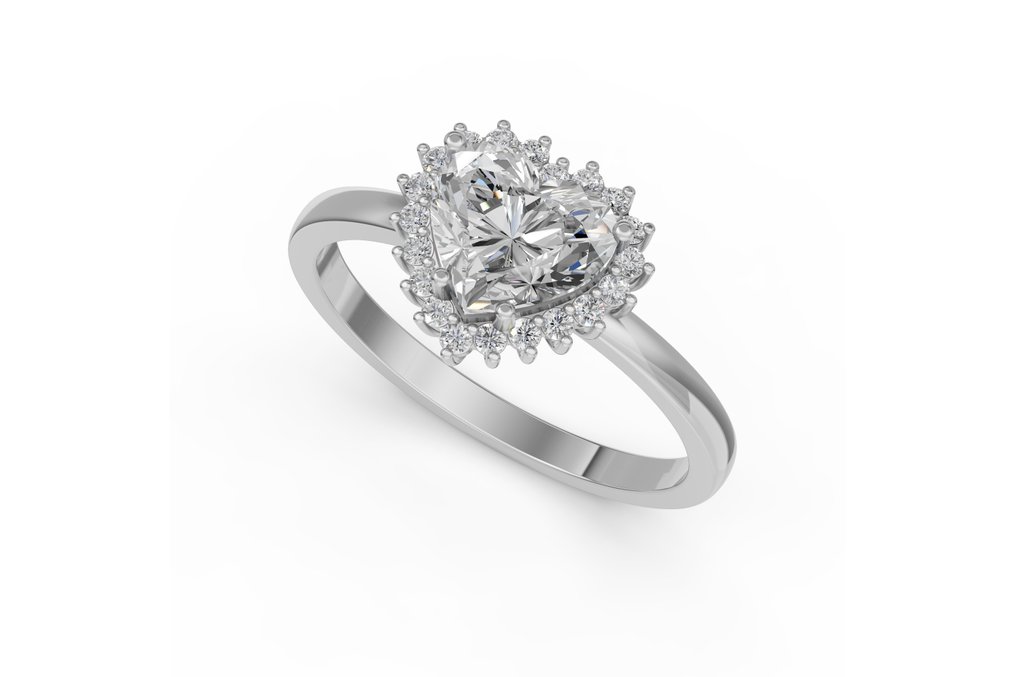 Anello - 14 carati Oro bianco - 2.49ct. tw. Diamante (Coltivato in laboratorio) - Diamante #1.0