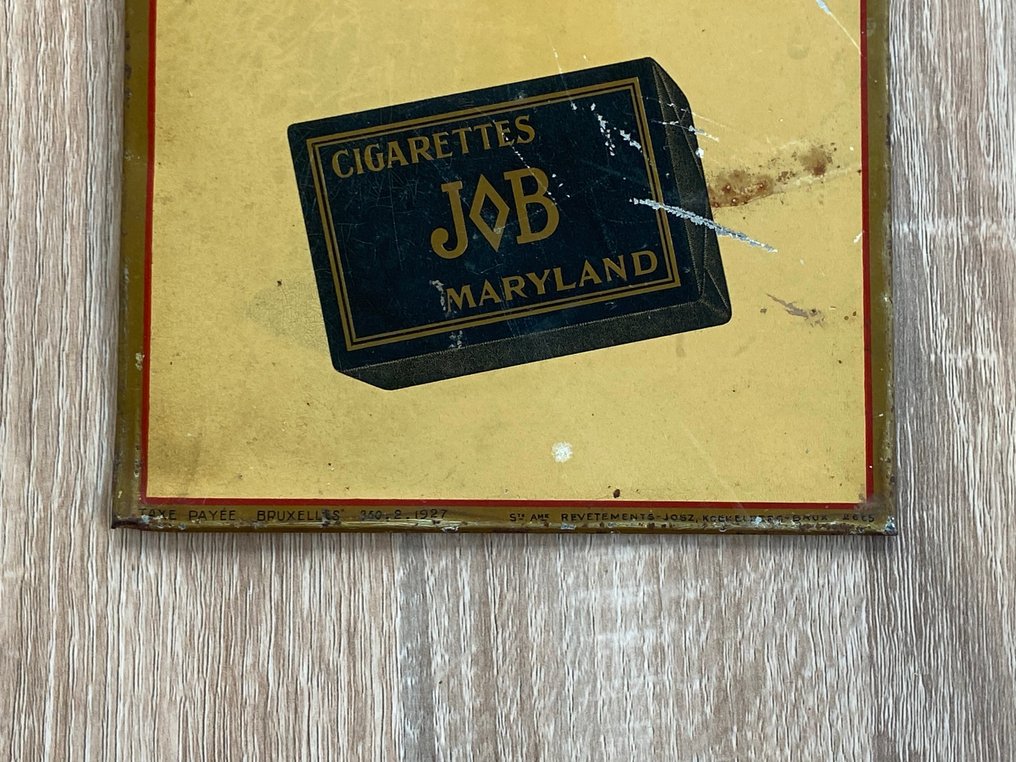 Cigarettes Job / Josz Koekelberg 1927 - Plaque - Metal #3.2