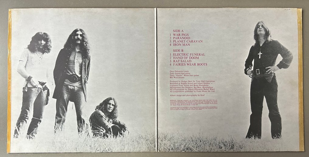 Black Sabbath - Paranoid (1st U.K. with Management Credits, Big Bear) - Disco in vinile singolo - Prima stampa - 1970 #2.1