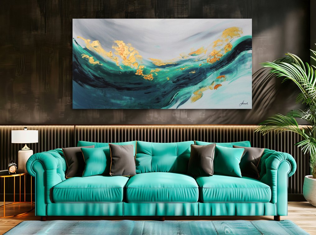 Monika Spiewak - Abstract - XXL - Oil Painting Stretched On The Frame - Ready To Hang - 1/1 Unique Piece #1.0