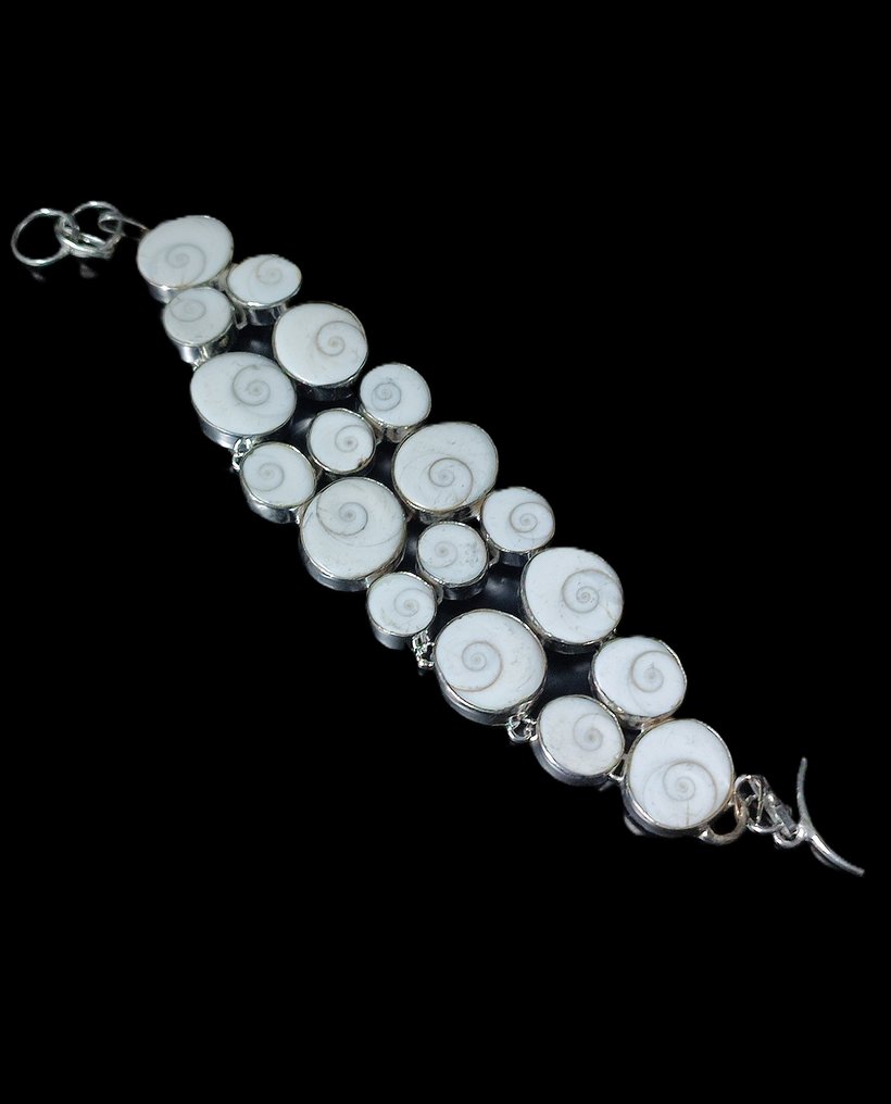 无保留价 美丽的湿婆之眼手工925银手链 - 手镯 #1.0