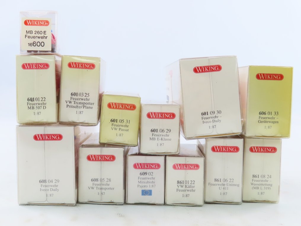 Wiking 1:87 - 16600/6010122/6010325/6010531/6010629/6010930/6060133/8610824/8610622/8610122/60902/6080528/6080429 - Modele pojazdów kolejowych (13) - 13 pojazdów ratowniczych: Straż pożarna #4.3